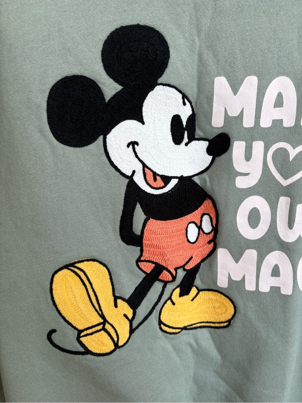 NWOT - Disney Make Your Own Magic Mickey Sweatshirt in Sage - Size L - Picture 7 of 8